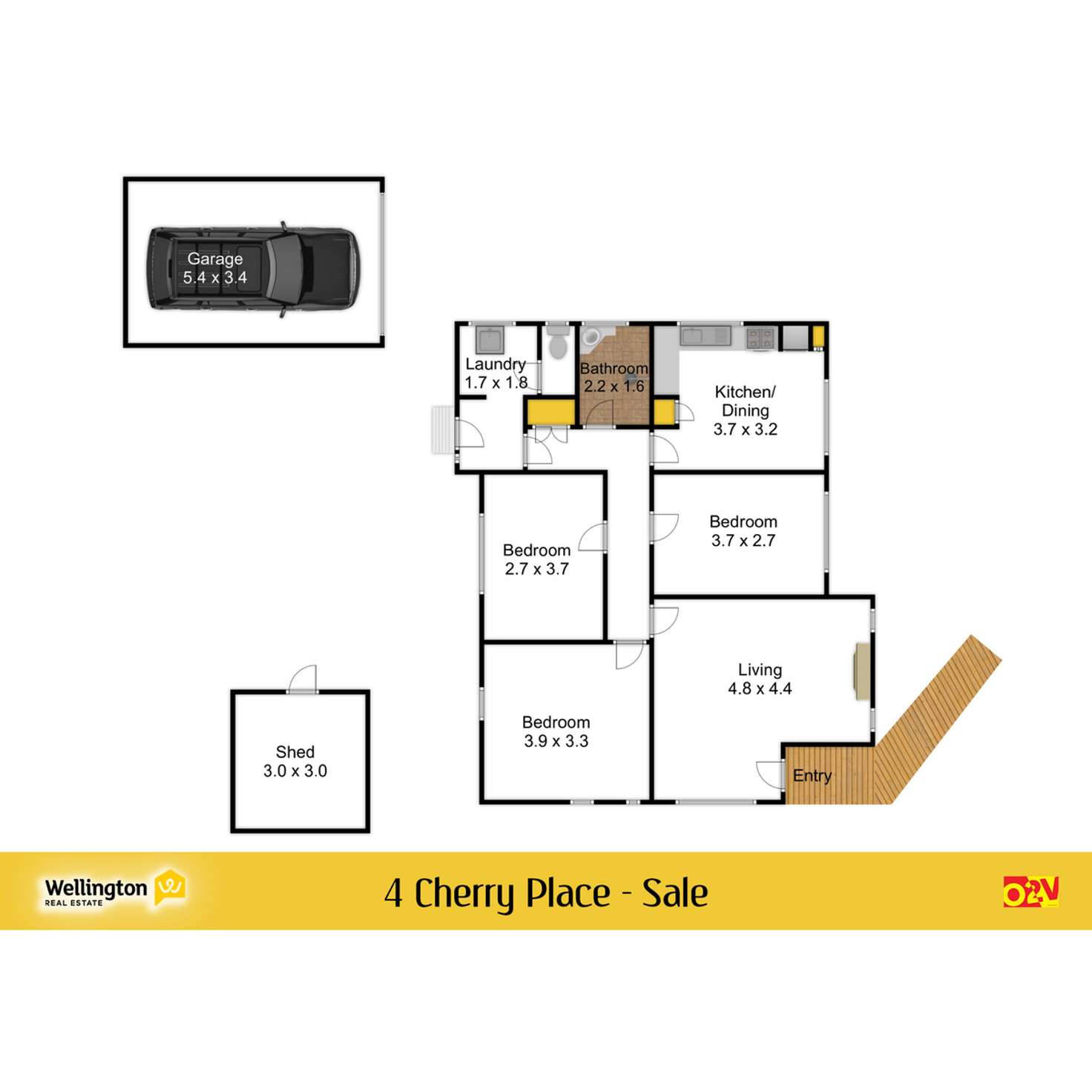 Floorplan of Homely house listing, 4 Cherry Place, Sale VIC 3850