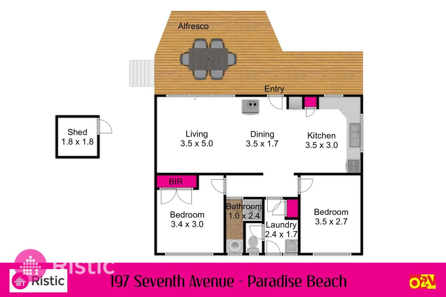 Floorplan of Homely house listing, 197 Seventh Avenue, Paradise Beach VIC 3851