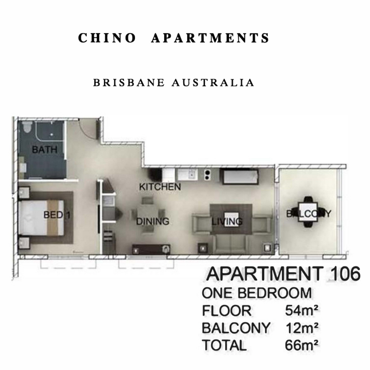 Floorplan of Homely apartment listing, 106/19 O'Keefe Street, Woolloongabba QLD 4102