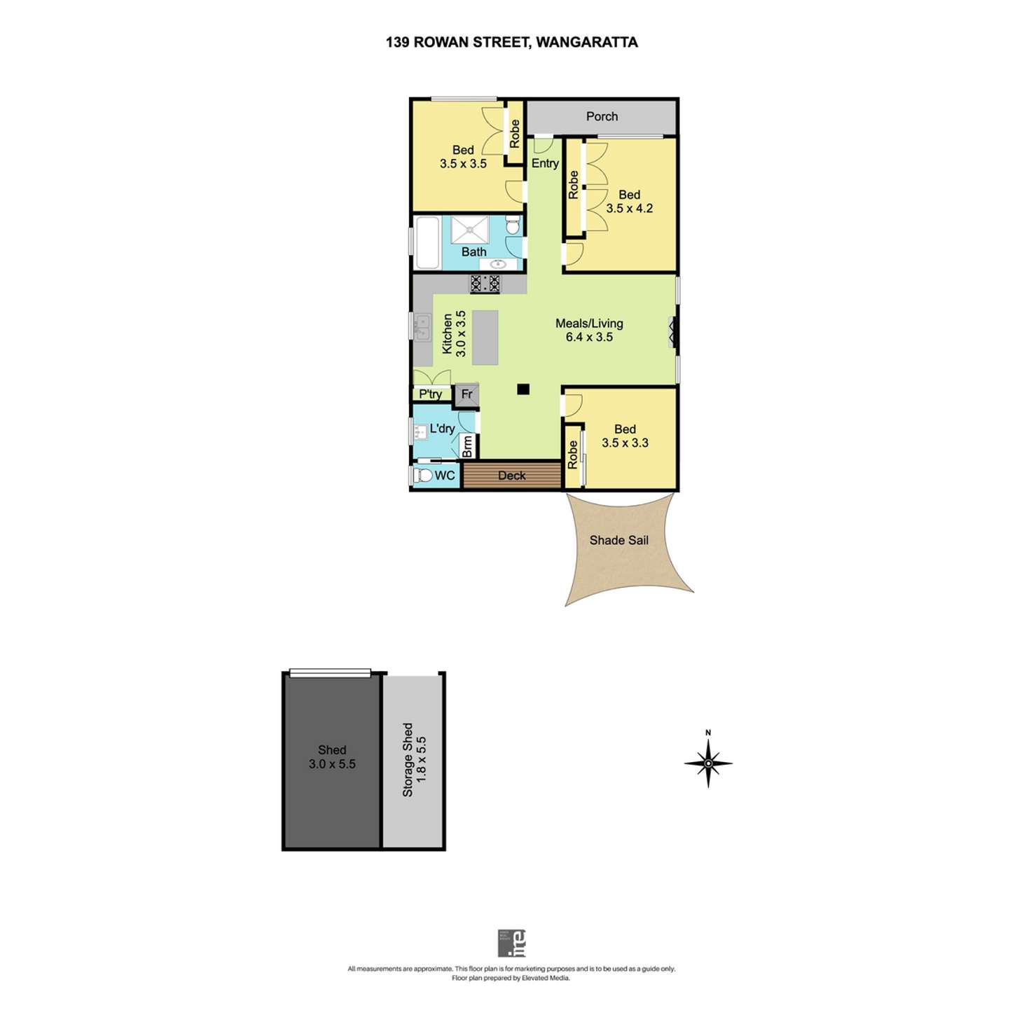 Floorplan of Homely house listing, 139 Rowan Street, Wangaratta VIC 3677