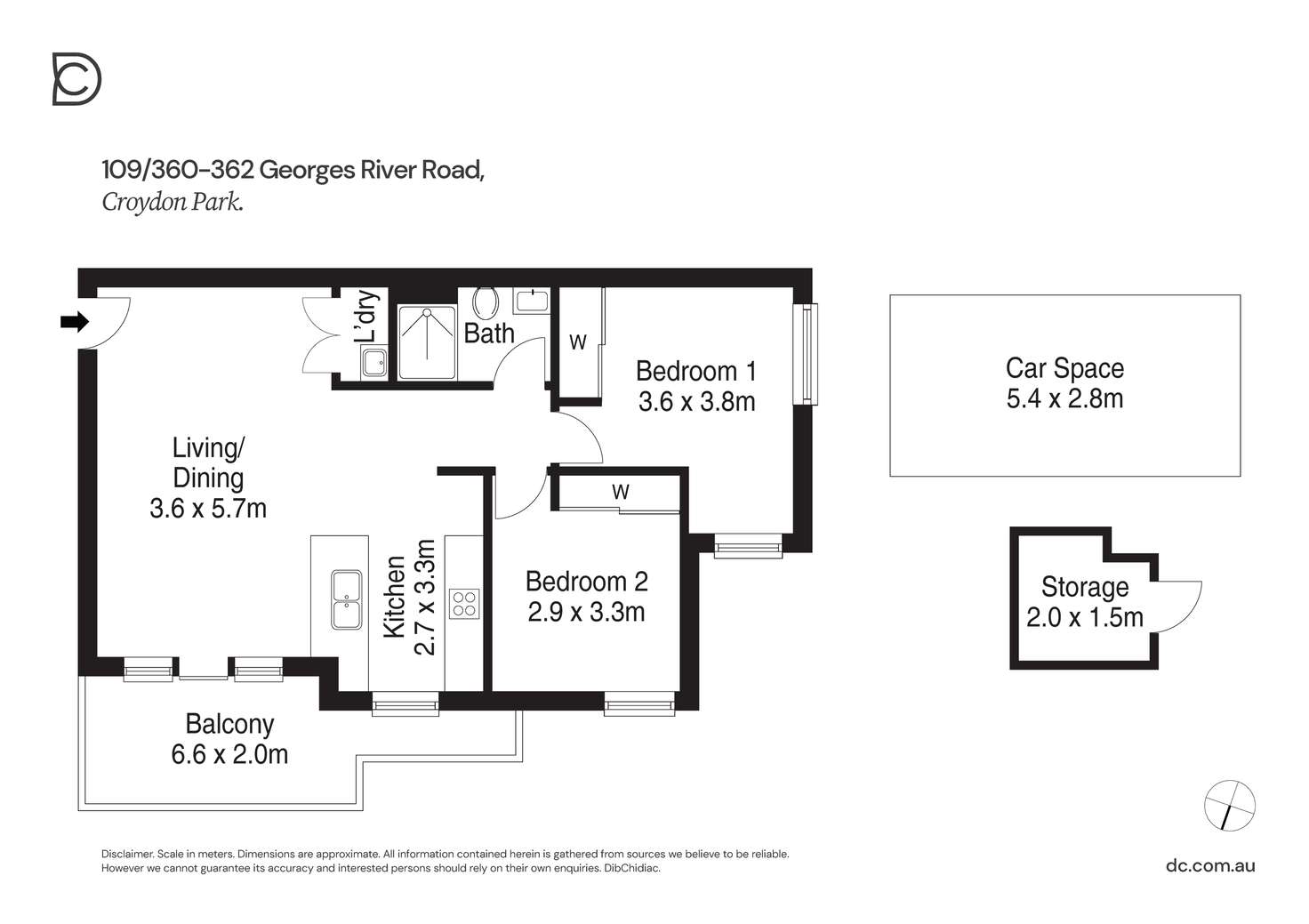 Floorplan of Homely apartment listing, 109/360-362 Georges River Road, Croydon Park NSW 2133