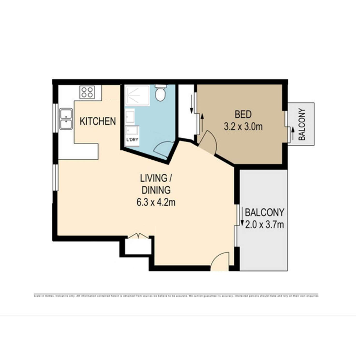 Floorplan of Homely apartment listing, 3/85 Berry Street, Spring Hill QLD 4000