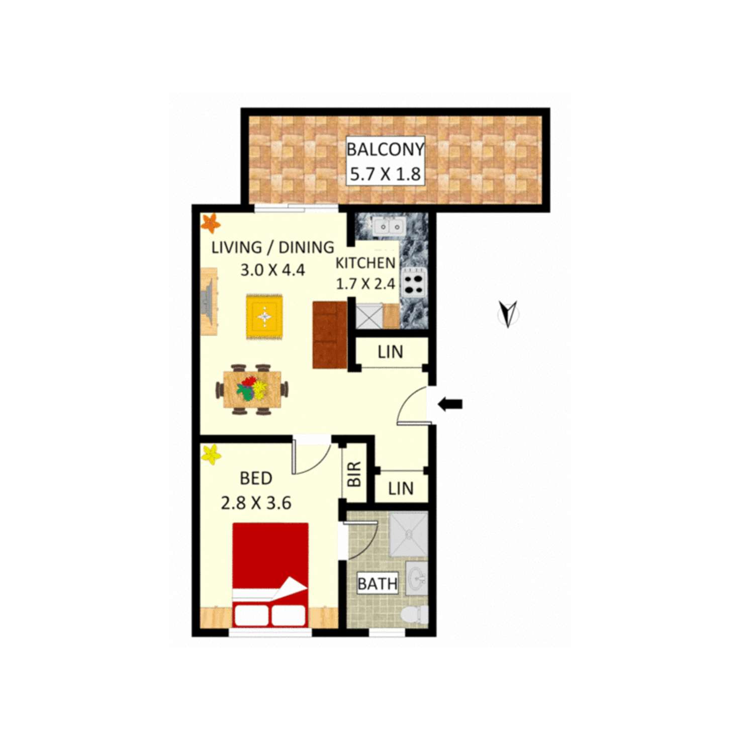 Floorplan of Homely apartment listing, 40/1 Fabos Place,, Croydon Park NSW 2133