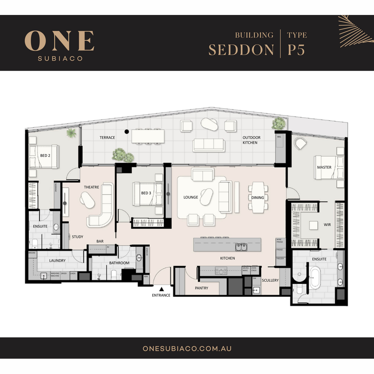 Floorplan of Homely apartment listing, 2302/4 Seddon Street, Subiaco WA 6008