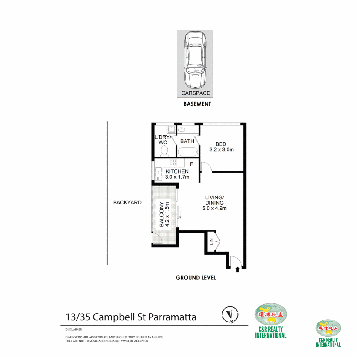Floorplan of Homely apartment listing, 13/35 Campbell Street, Parramatta NSW 2150