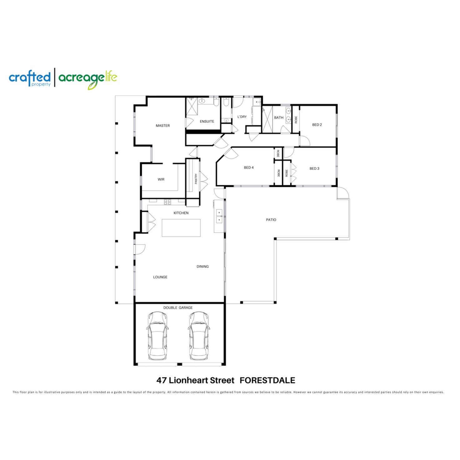 Floorplan of Homely acreageSemiRural listing, 47 Lionheart Street, Forestdale QLD 4118