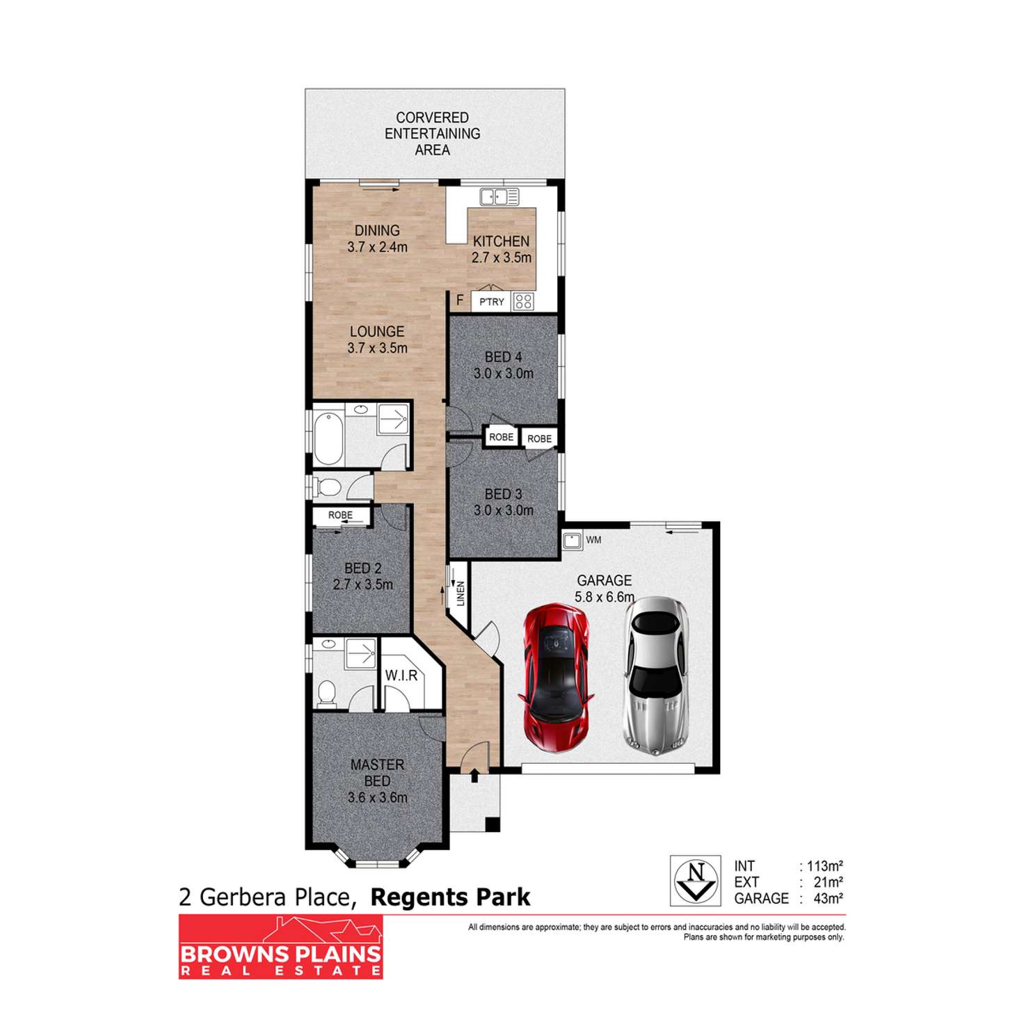 Floorplan of Homely house listing, 2 Gerbera Place, Regents Park QLD 4118