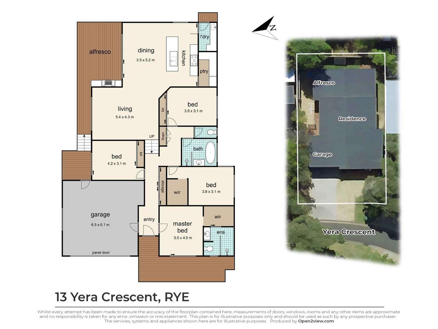 Floorplan of Homely house listing, 13 Yera Crescent, Rye VIC 3941