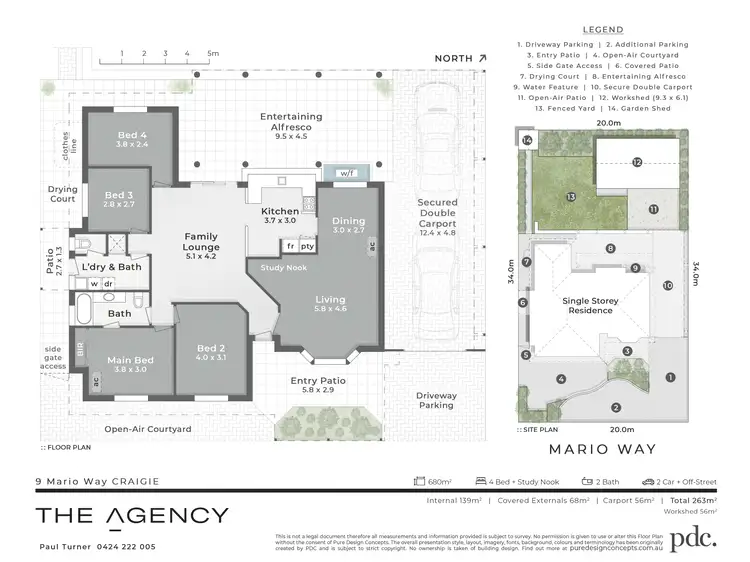 Floorplan of Homely house listing, 9 Mario Way, Craigie WA 6025