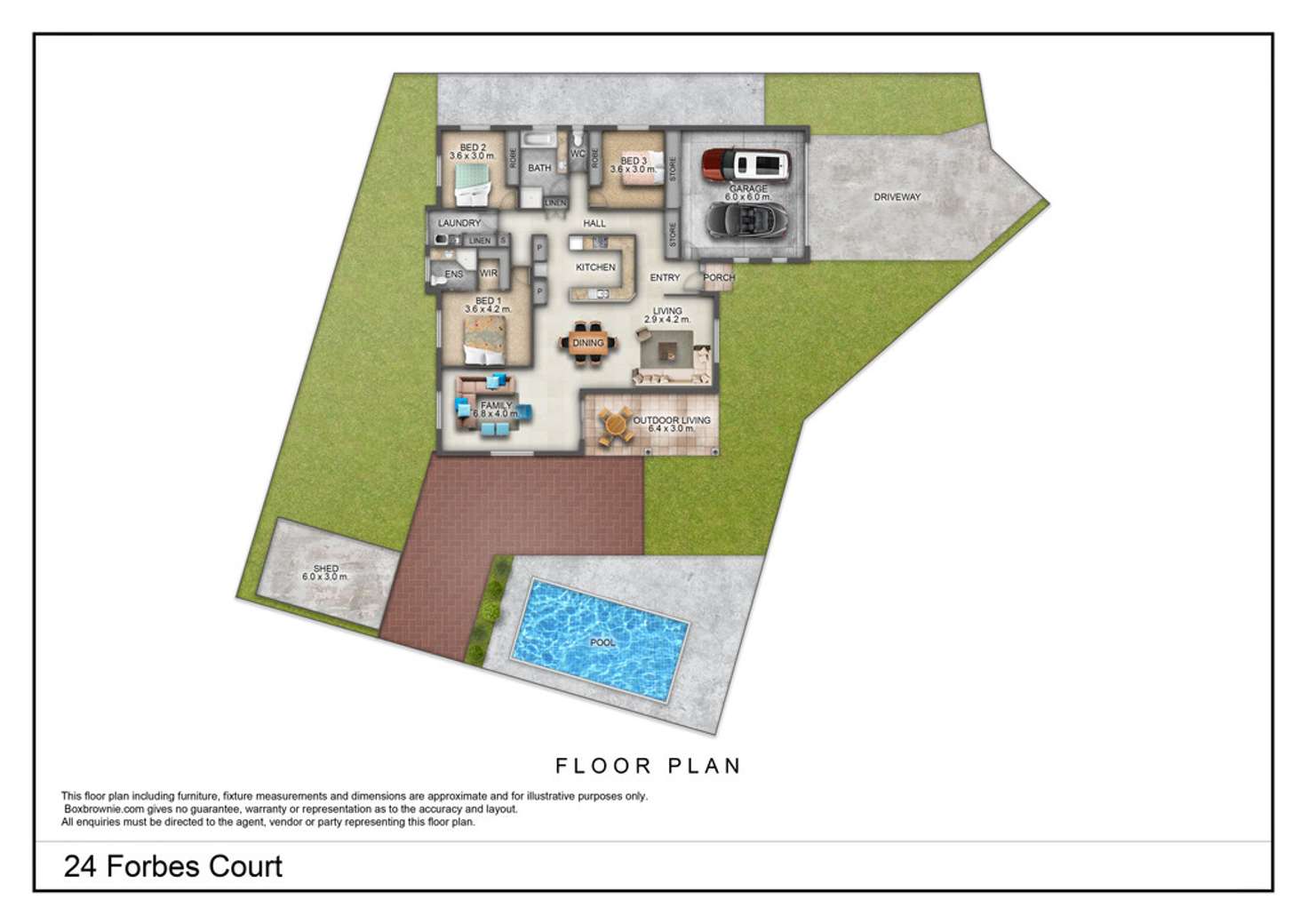 Floorplan of Homely house listing, 24 Forbes Court, Avoca QLD 4670