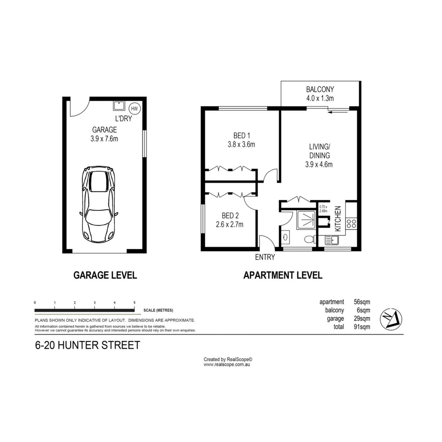 Floorplan of Homely unit listing, 6/20 Hunter Street, Kelvin Grove QLD 4059