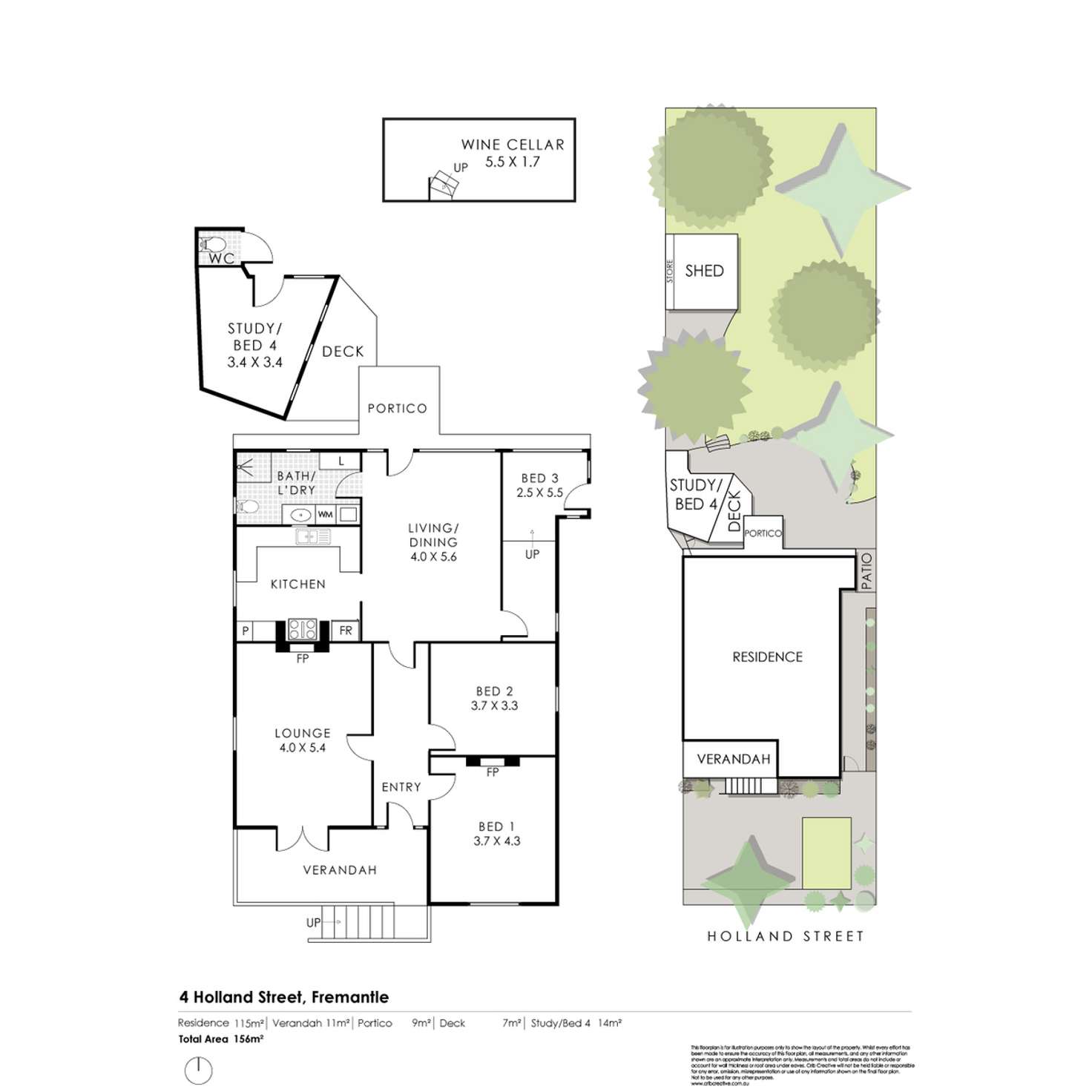 Floorplan of Homely house listing, 4 Holland Street, Fremantle WA 6160