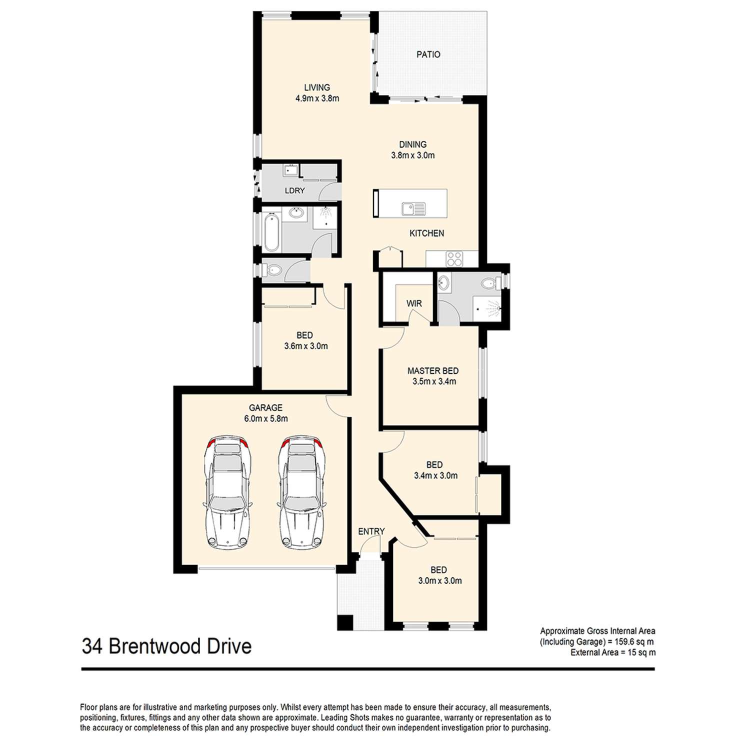 Floorplan of Homely house listing, 34 Brentwood Drive, Bundamba QLD 4304