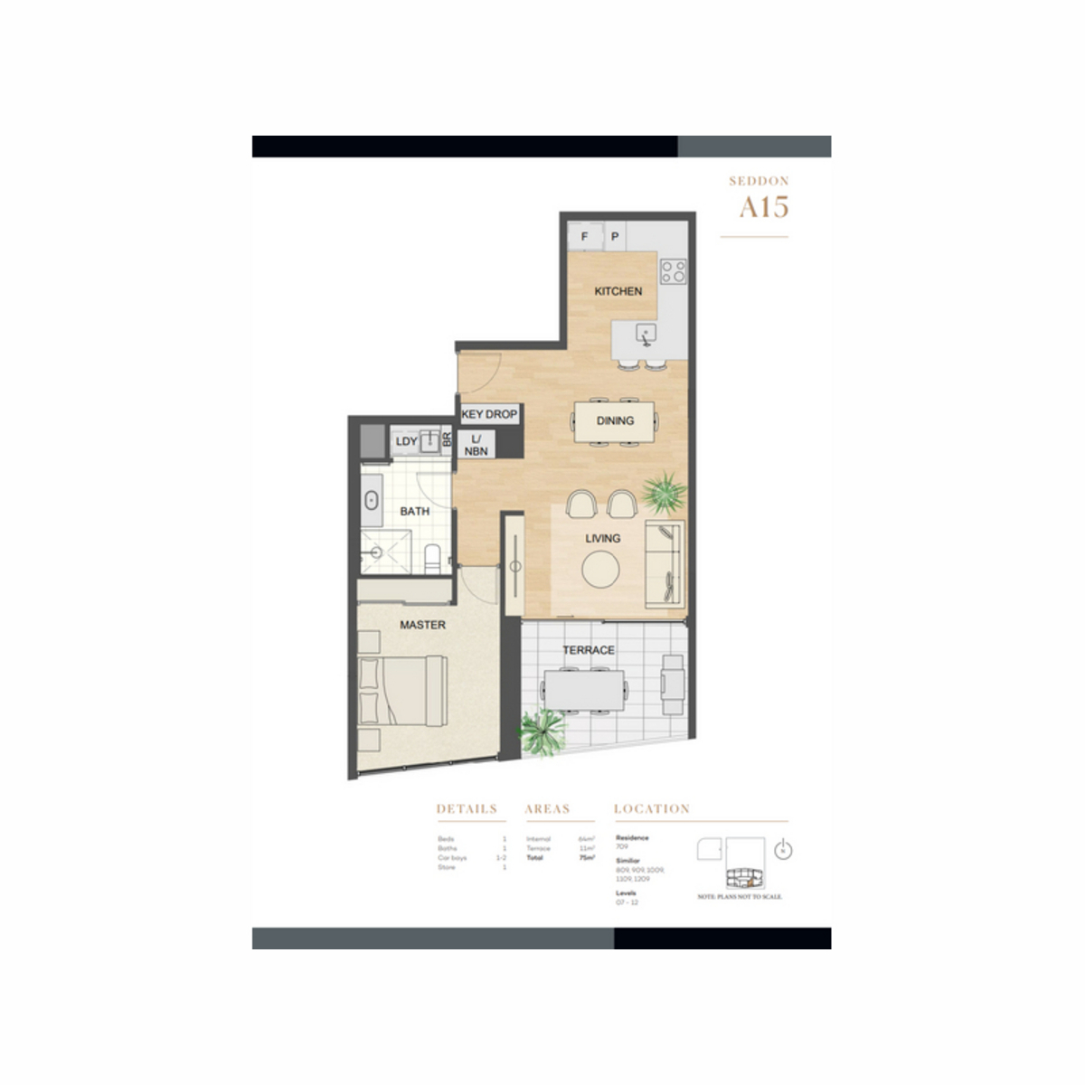Floorplan of Homely apartment listing, 809/4 Seddon Street, Subiaco WA 6008