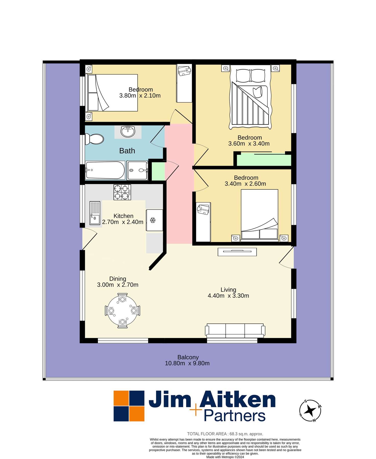 Floorplan of Homely unit listing, 4/174 Great Western Highway, Kingswood NSW 2747