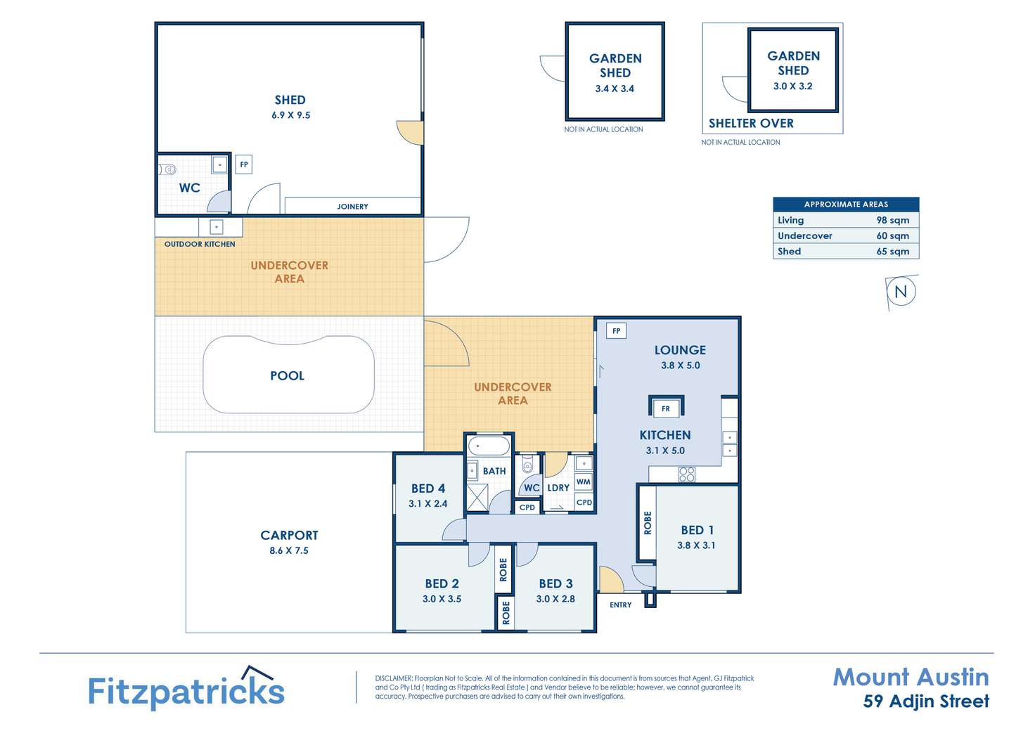 Floorplan of Homely house listing, 59 Adjin Street, Mount Austin NSW 2650