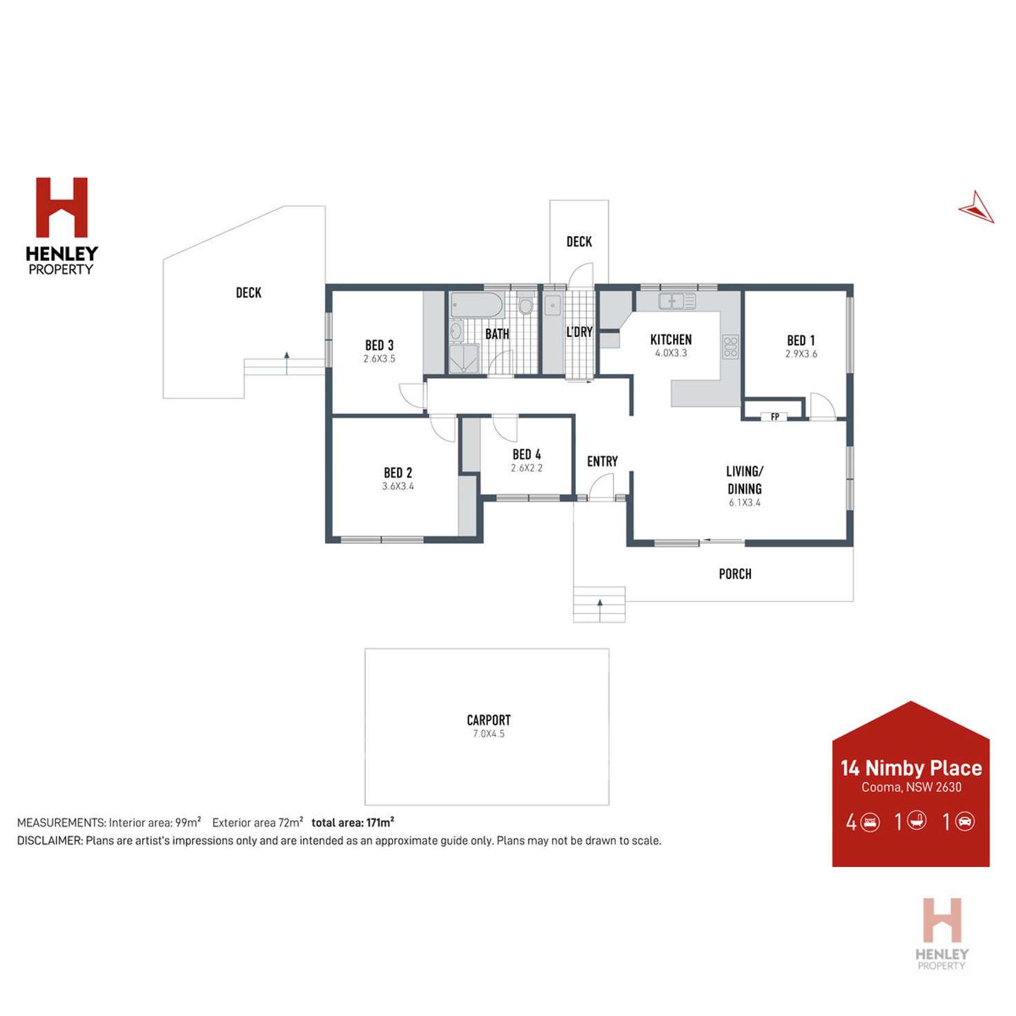 Floorplan of Homely house listing, 14 Nimby Place, Cooma NSW 2630