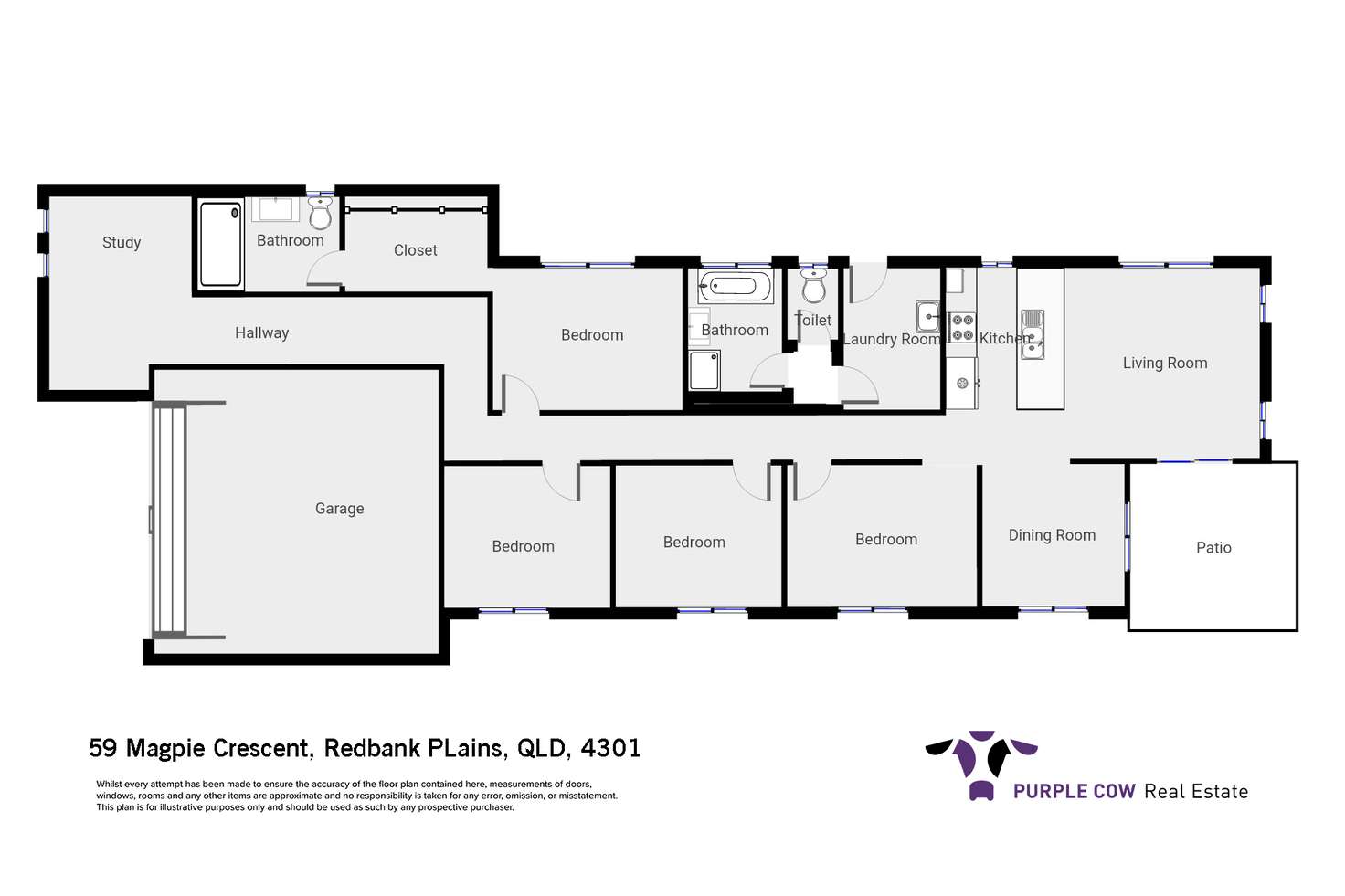 Floorplan of Homely house listing, 59 Magpie Crescent, Redbank Plains QLD 4301