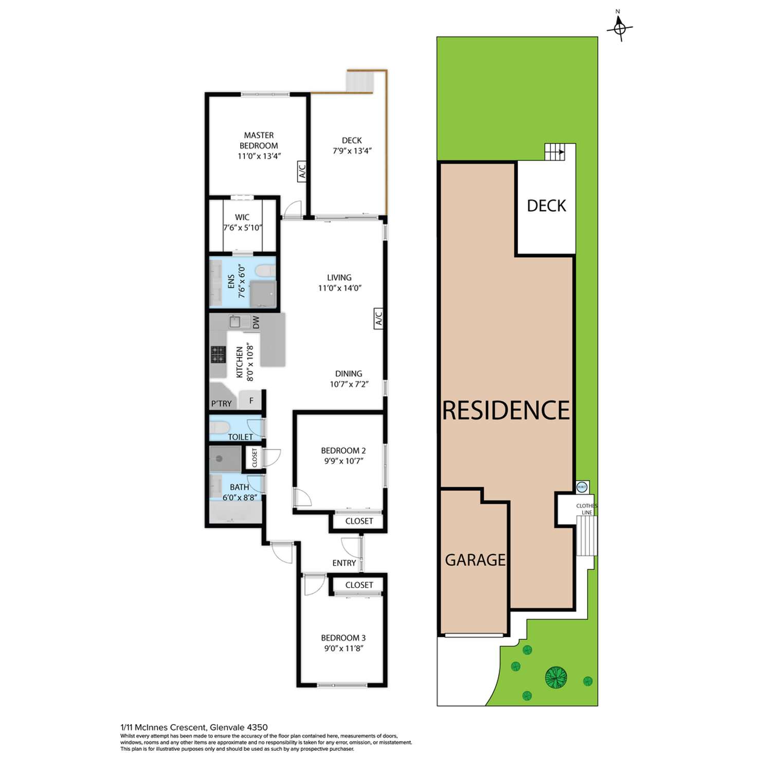 Floorplan of Homely unit listing, 1/11 McInnes Crescent, Glenvale QLD 4350