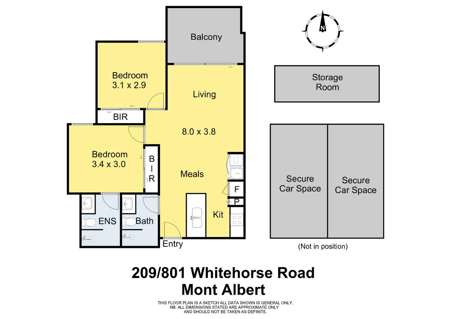 Floorplan of Homely apartment listing, 209/801 Whitehorse Road, Mont Albert VIC 3127