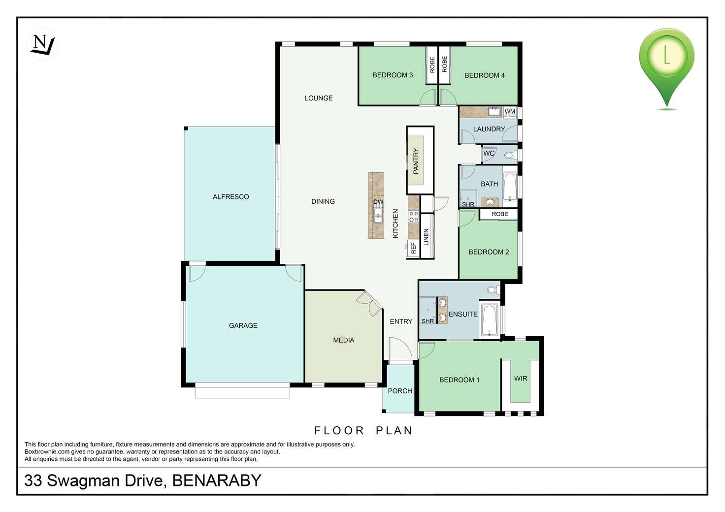 Floorplan of Homely house listing, 33 Swagman Drive, Benaraby QLD 4680