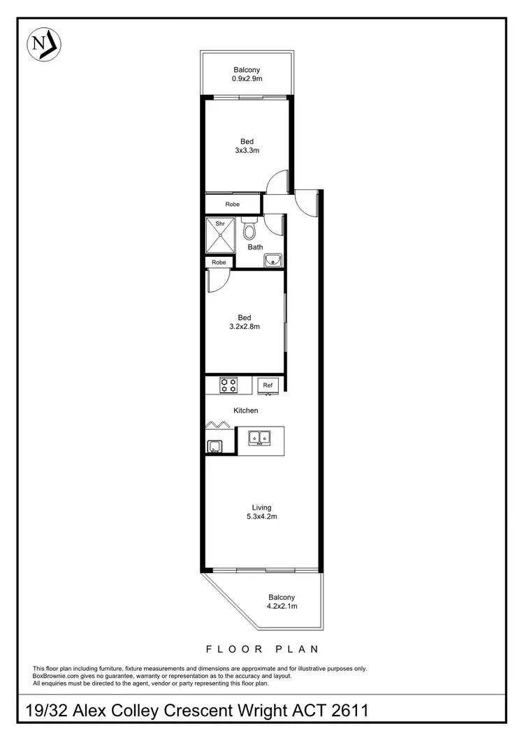 Floorplan of Homely apartment listing, 19/32 Alex Colley Crescent, Wright ACT 2611