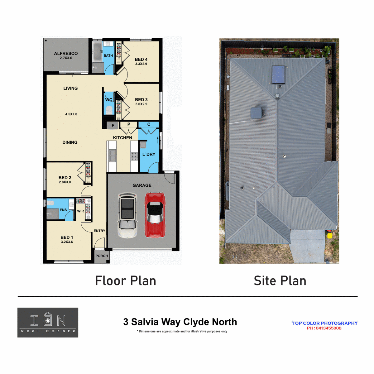 Floorplan of Homely house listing, 3 Salvia Way, Clyde North VIC 3978