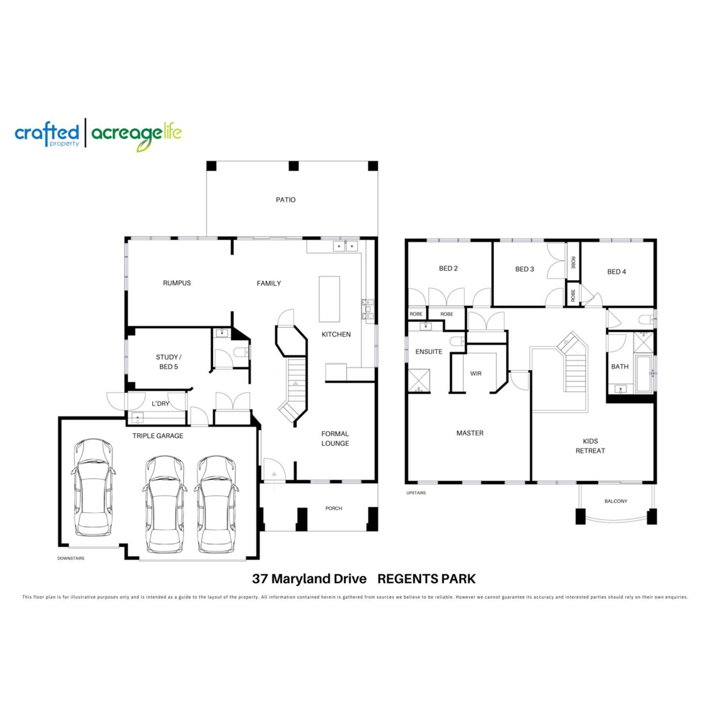 Floorplan of Homely house listing, 37 Maryland Drive, Regents Park QLD 4118