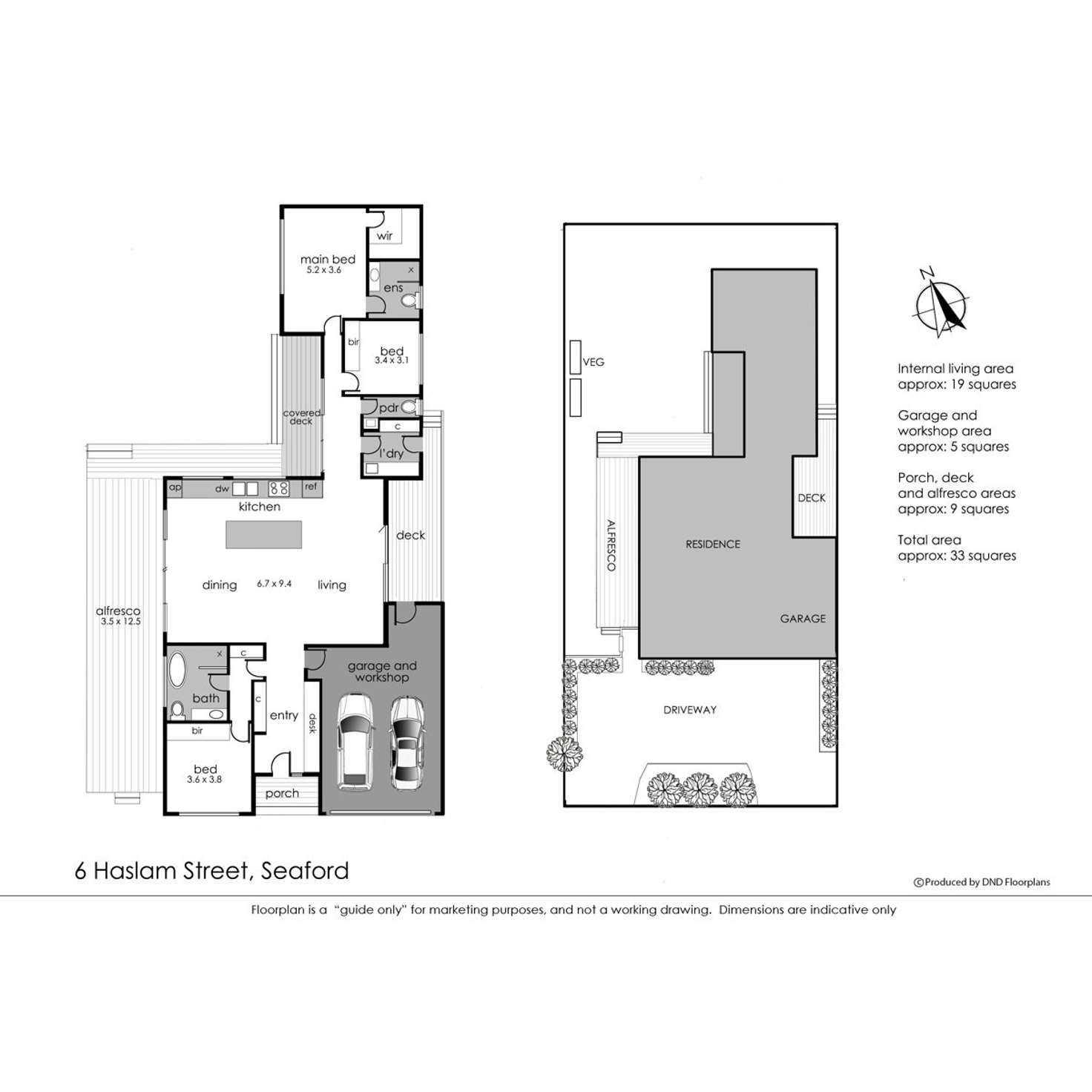 Floorplan of Homely house listing, 6 Haslam Street, Seaford VIC 3198
