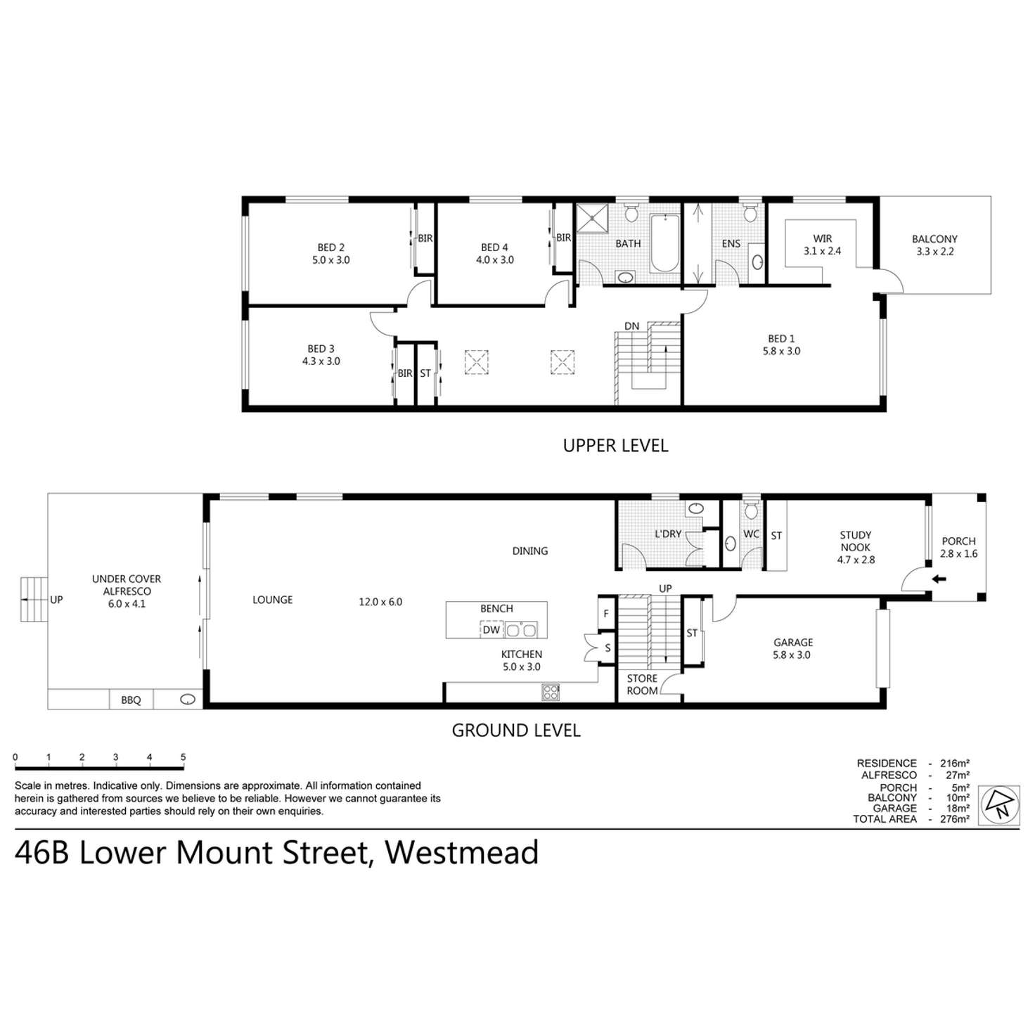 Floorplan of Homely semiDetached listing, 46B Lower Mount Street, Wentworthville NSW 2145