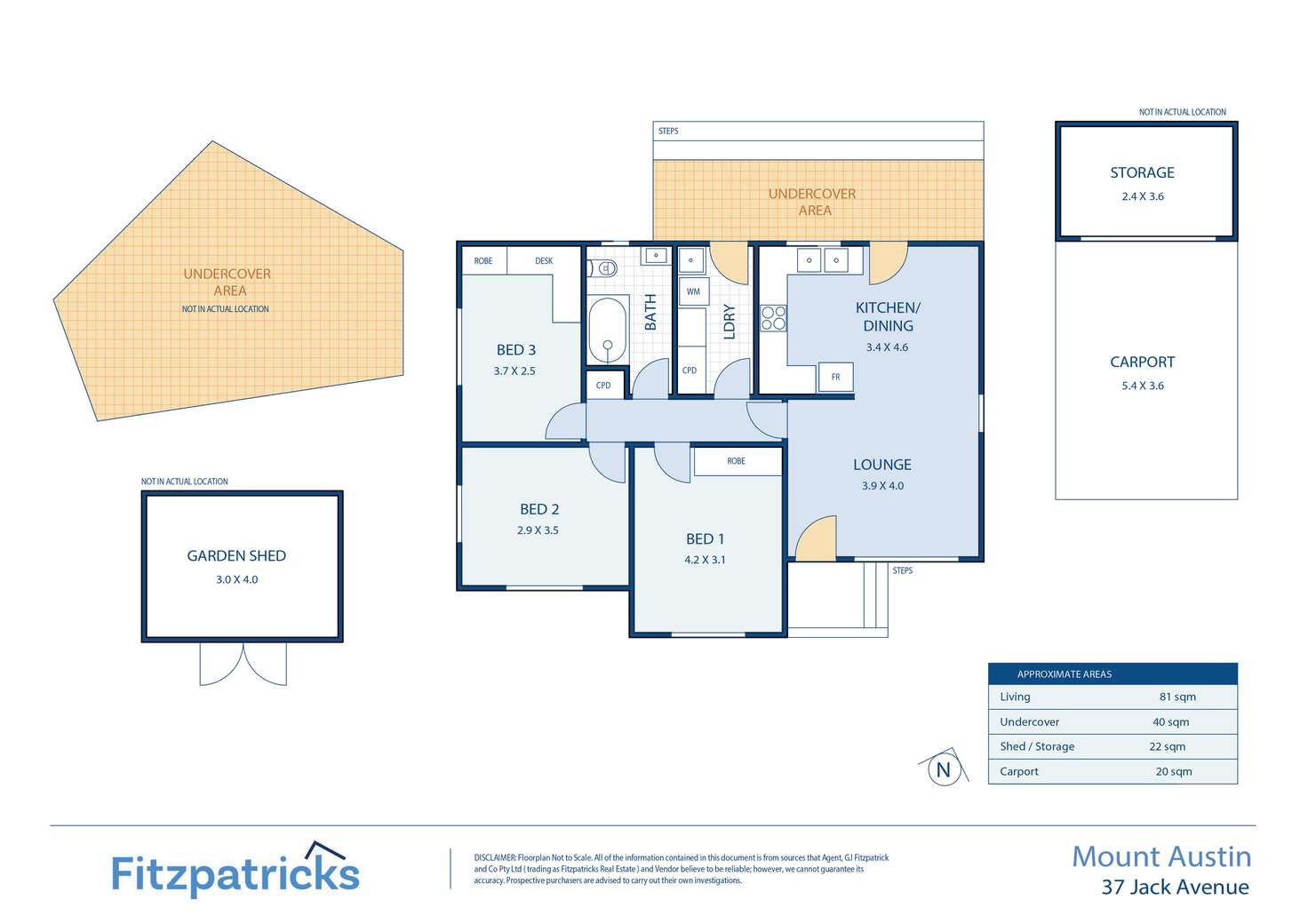 Floorplan of Homely house listing, 37 Jack Avenue, Mount Austin NSW 2650