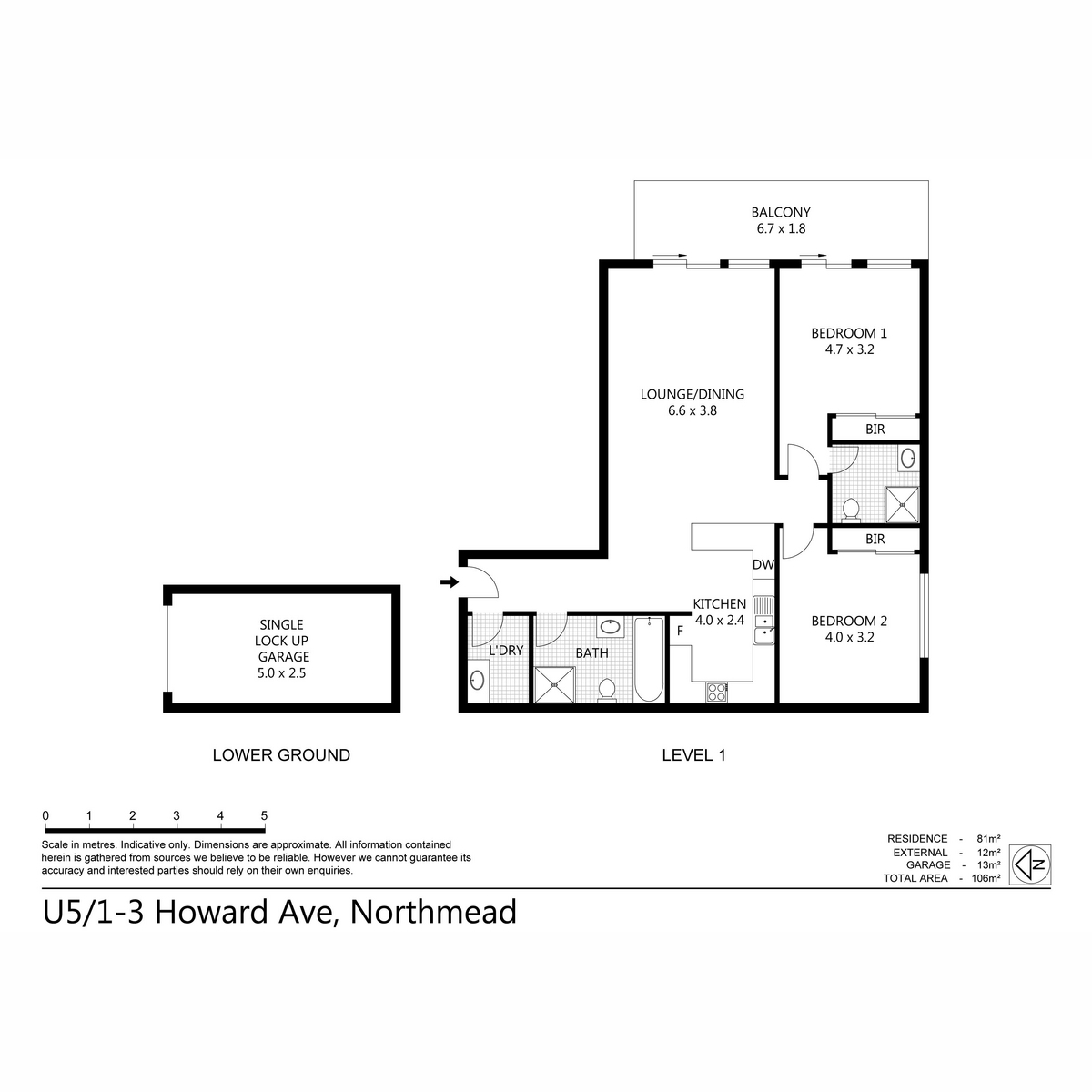 Floorplan of Homely apartment listing, 5/1-3 Howard Avenue, Northmead NSW 2152