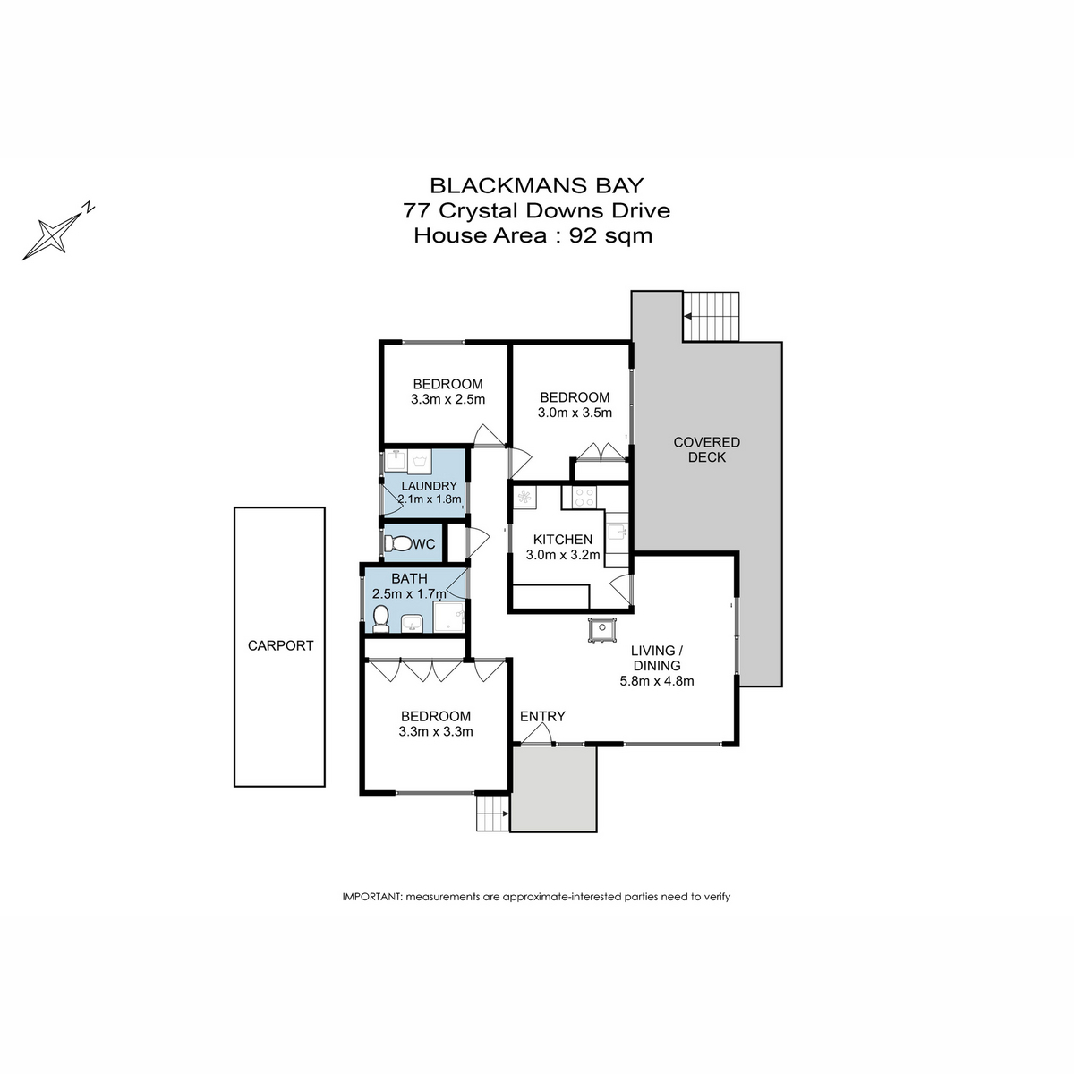 Floorplan of Homely house listing, 77 Crystal Downs Drive, Blackmans Bay TAS 7052