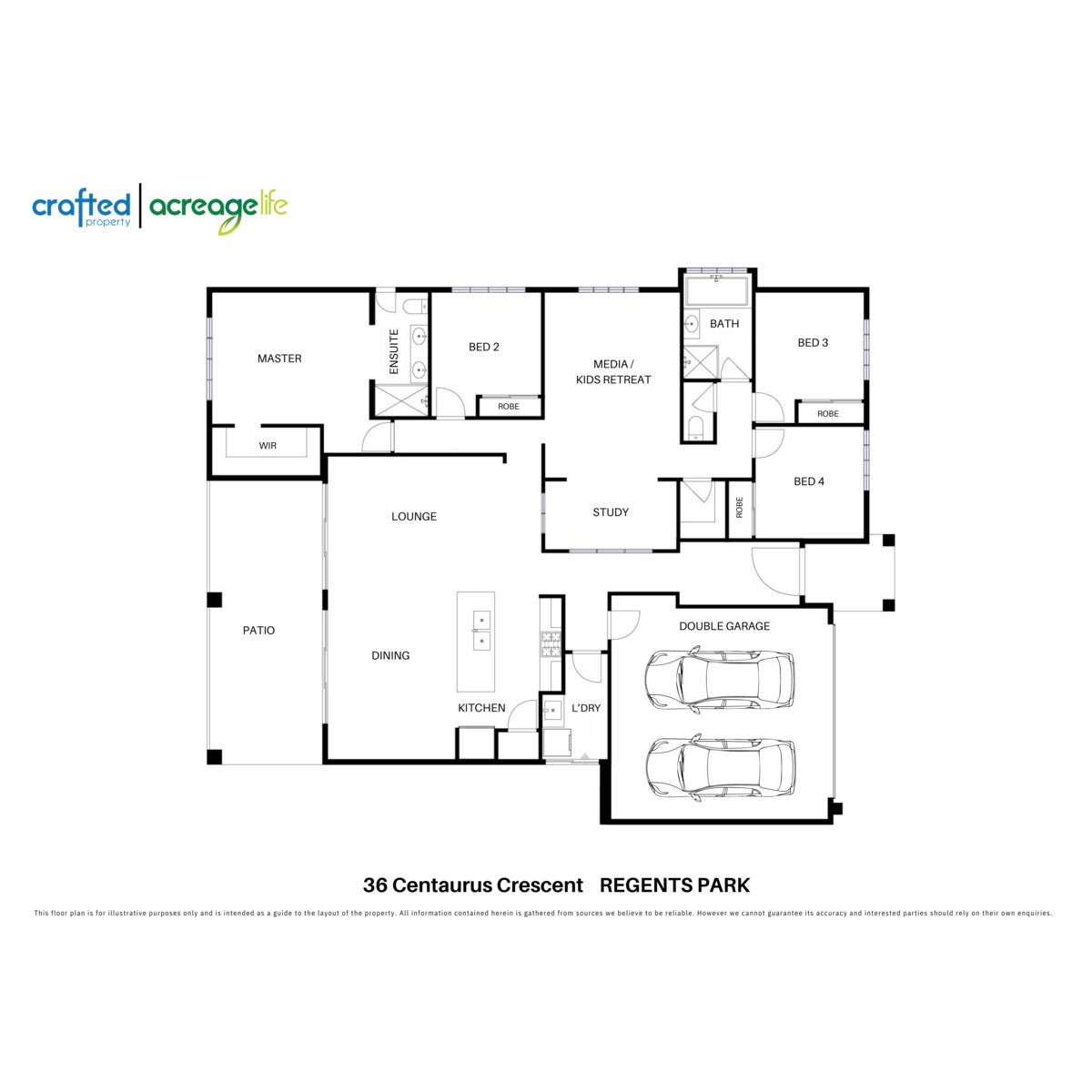 Floorplan of Homely house listing, 36 Centaurus Crescent, Regents Park QLD 4118