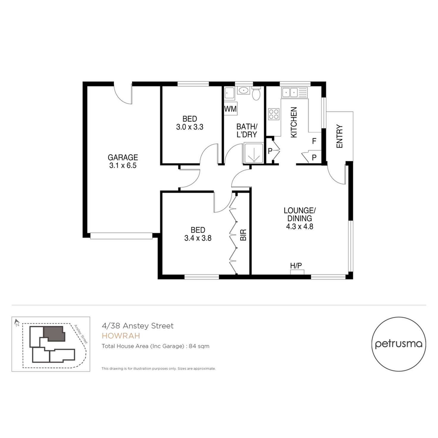 Floorplan of Homely unit listing, 4/38 Anstey Street, Howrah TAS 7018