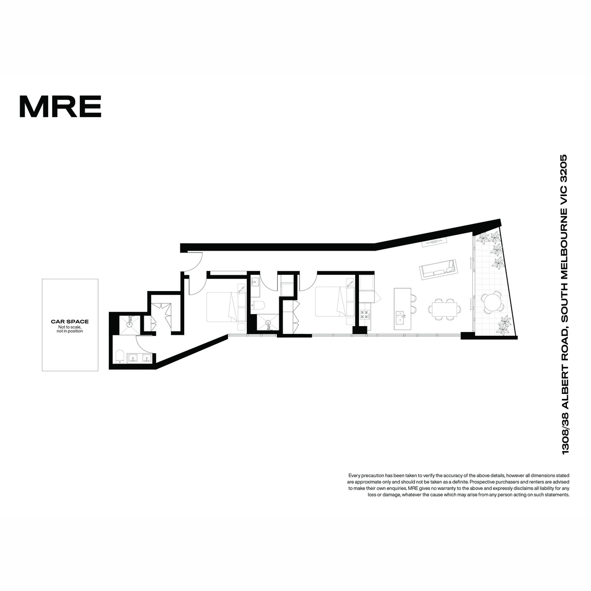 Floorplan of Homely apartment listing, 1308/38 Albert Road, South Melbourne VIC 3205