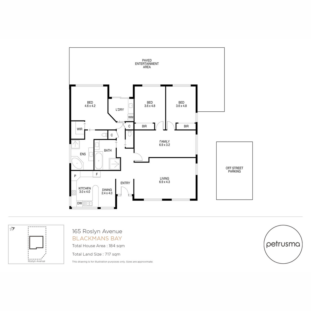 Floorplan of Homely house listing, 165 Roslyn Avenue, Blackmans Bay TAS 7052