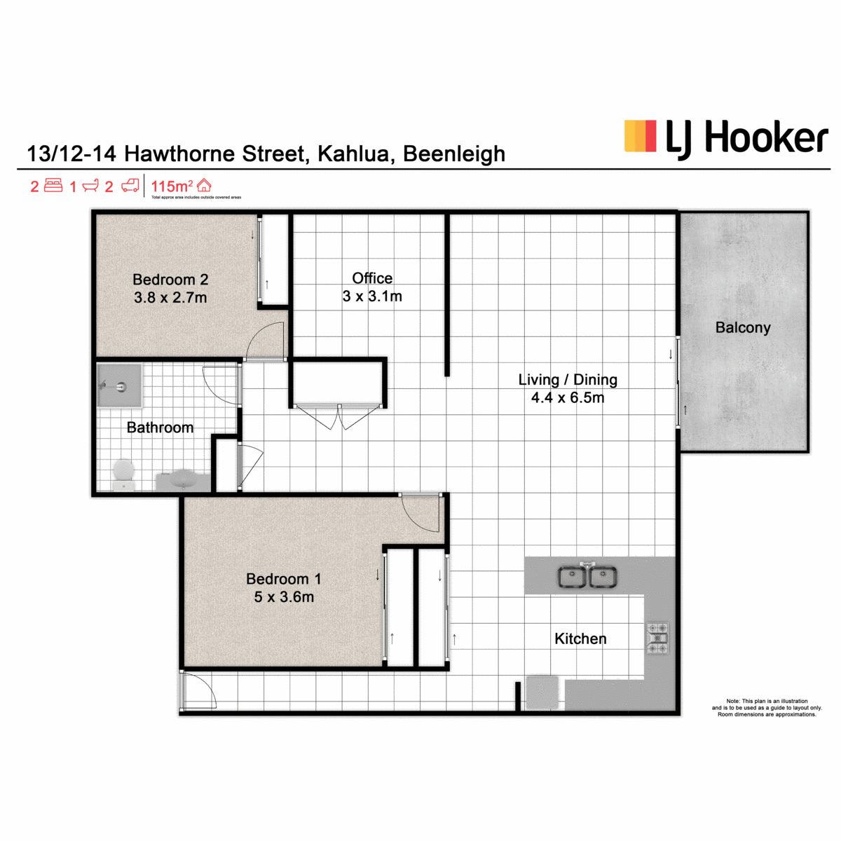 Floorplan of Homely apartment listing, 13/12-14 Hawthorne Street, Beenleigh QLD 4207