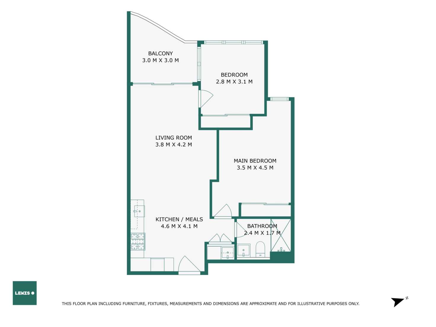 Floorplan of Homely apartment listing, 205/11 Urquhart Street, Coburg VIC 3058