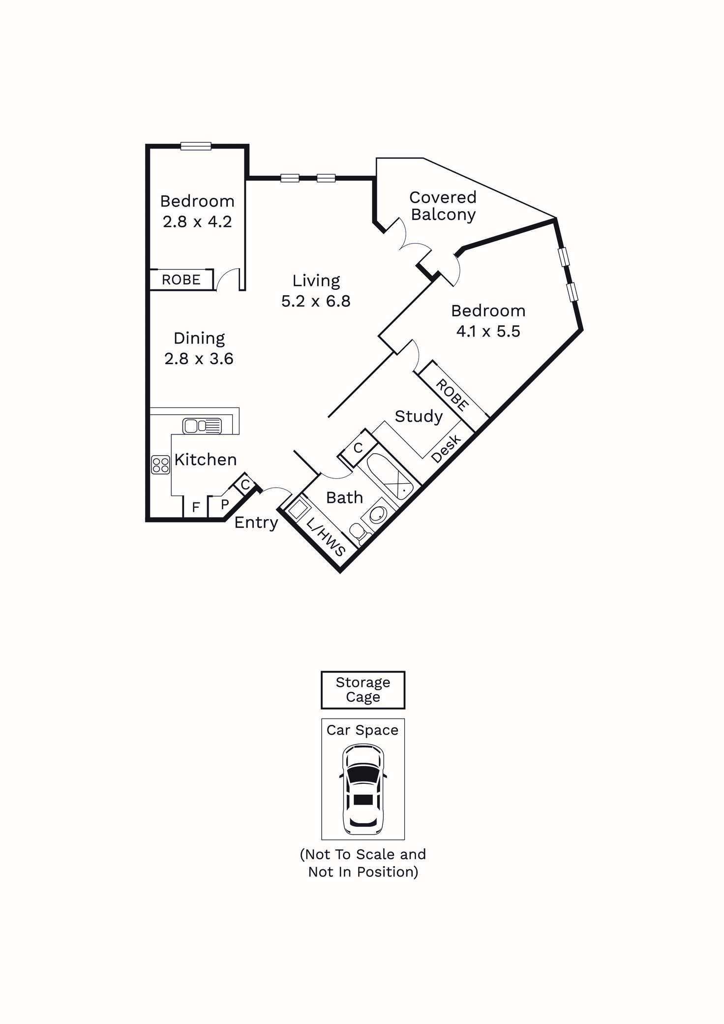 Floorplan of Homely apartment listing, 20/1 Gatehouse Drive, Kensington VIC 3031
