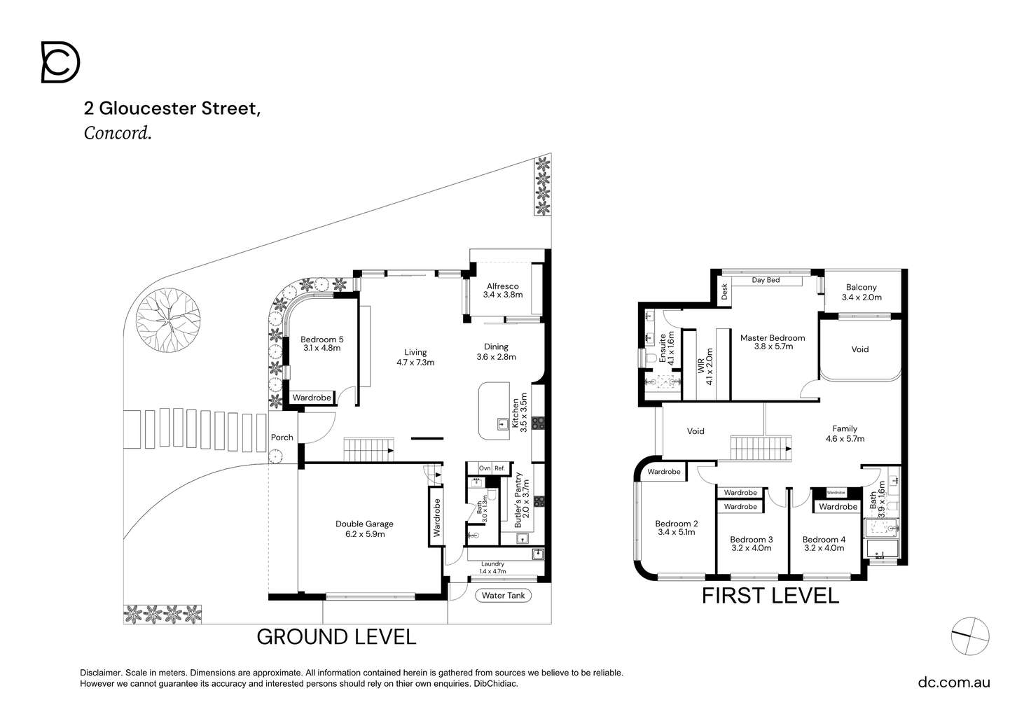 Floorplan of Homely semiDetached listing, 2 Gloucester Street, Concord NSW 2137
