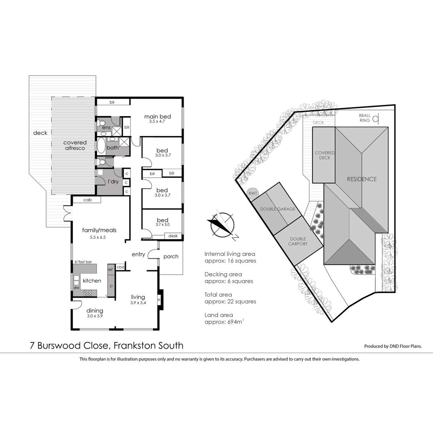 Floorplan of Homely house listing, 7 Burswood Close, Frankston South VIC 3199