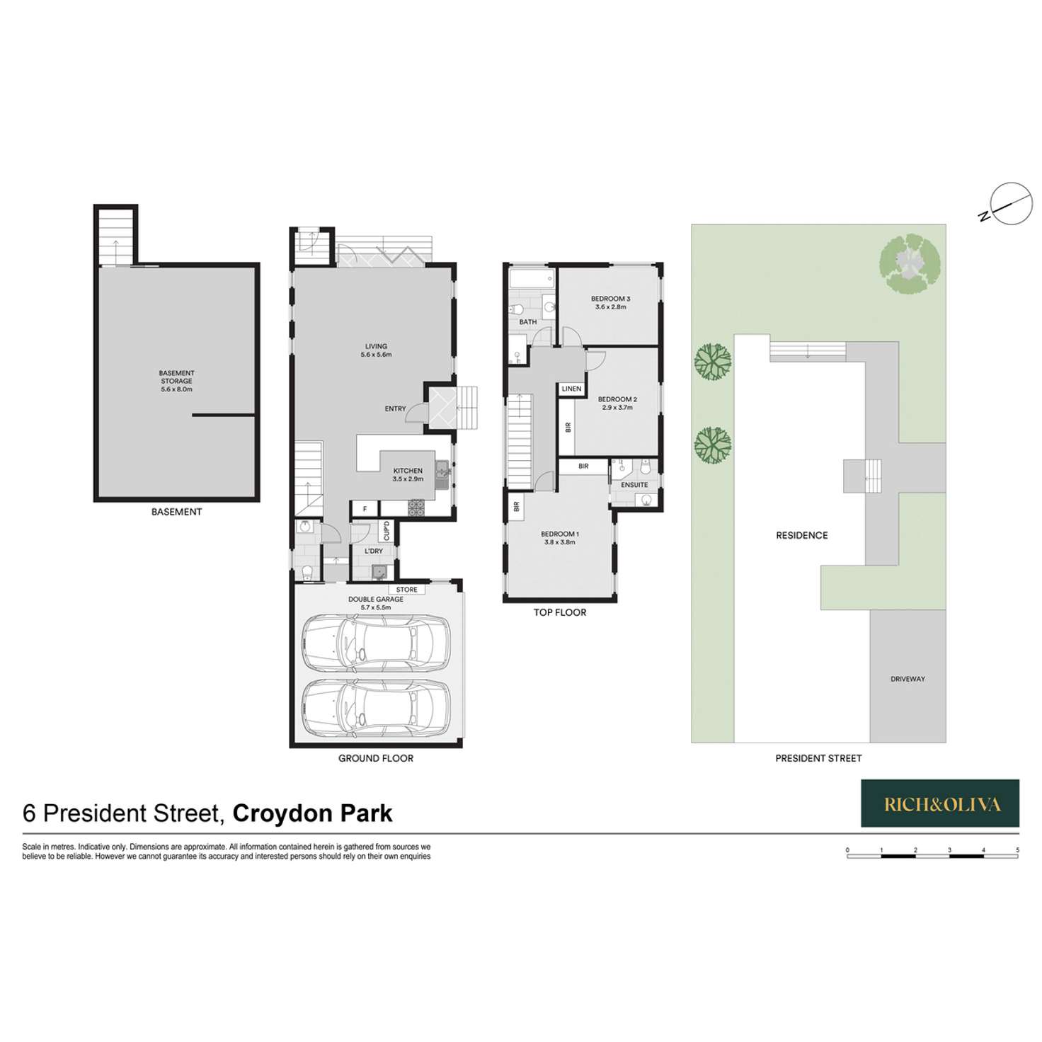 Floorplan of Homely semiDetached listing, 6 President Street, Croydon Park NSW 2133