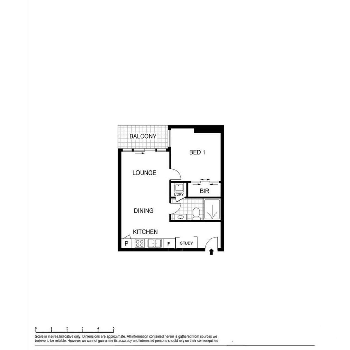 Floorplan of Homely apartment listing, 307/108 Flinders Street, Melbourne VIC 3000