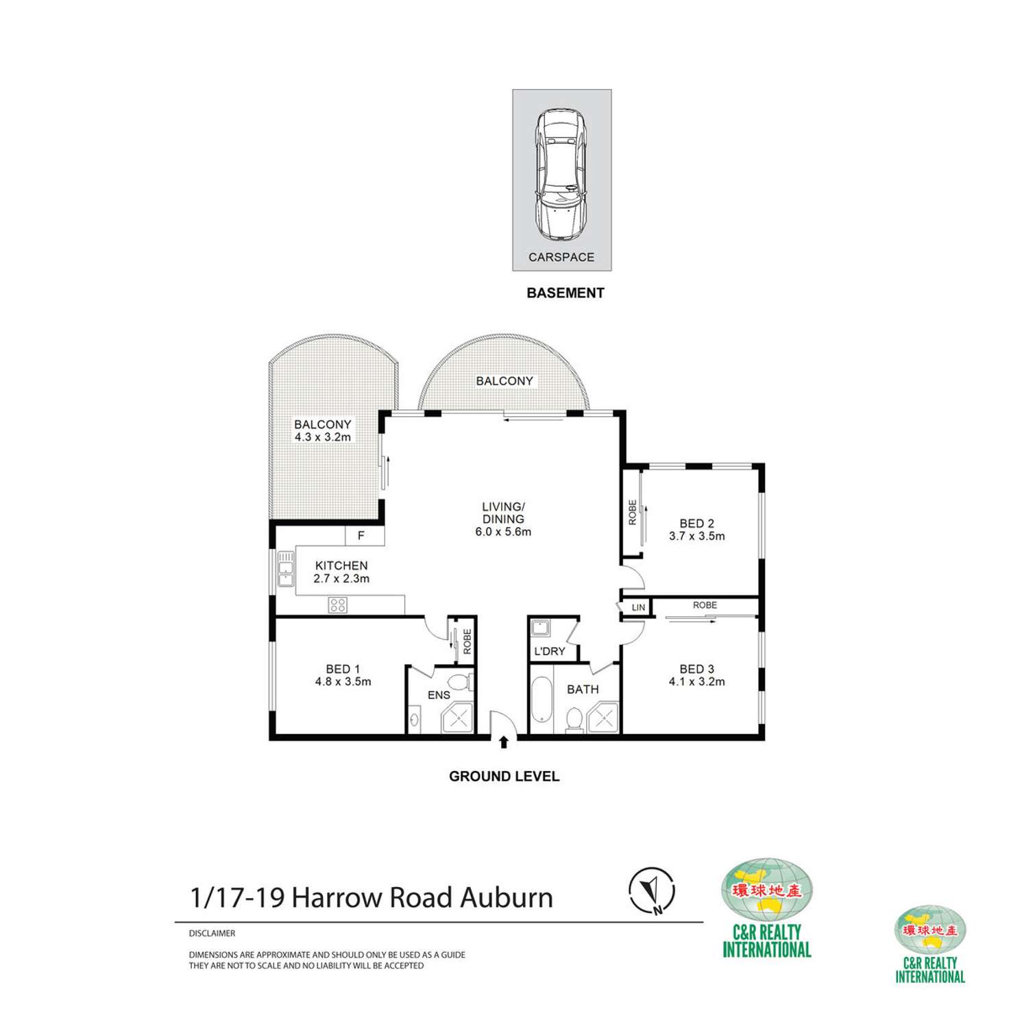 Floorplan of Homely apartment listing, 1/17-19 Harrow Road, Auburn NSW 2144