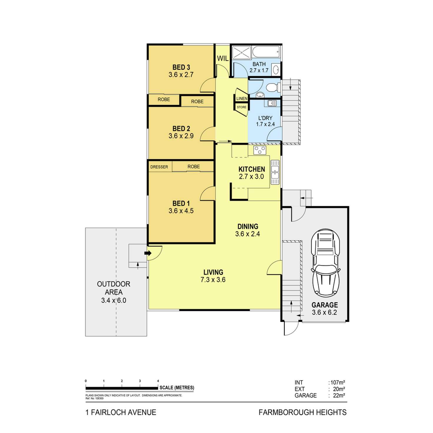 Floorplan of Homely house listing, 1 Fairloch Avenue, Farmborough Heights NSW 2526