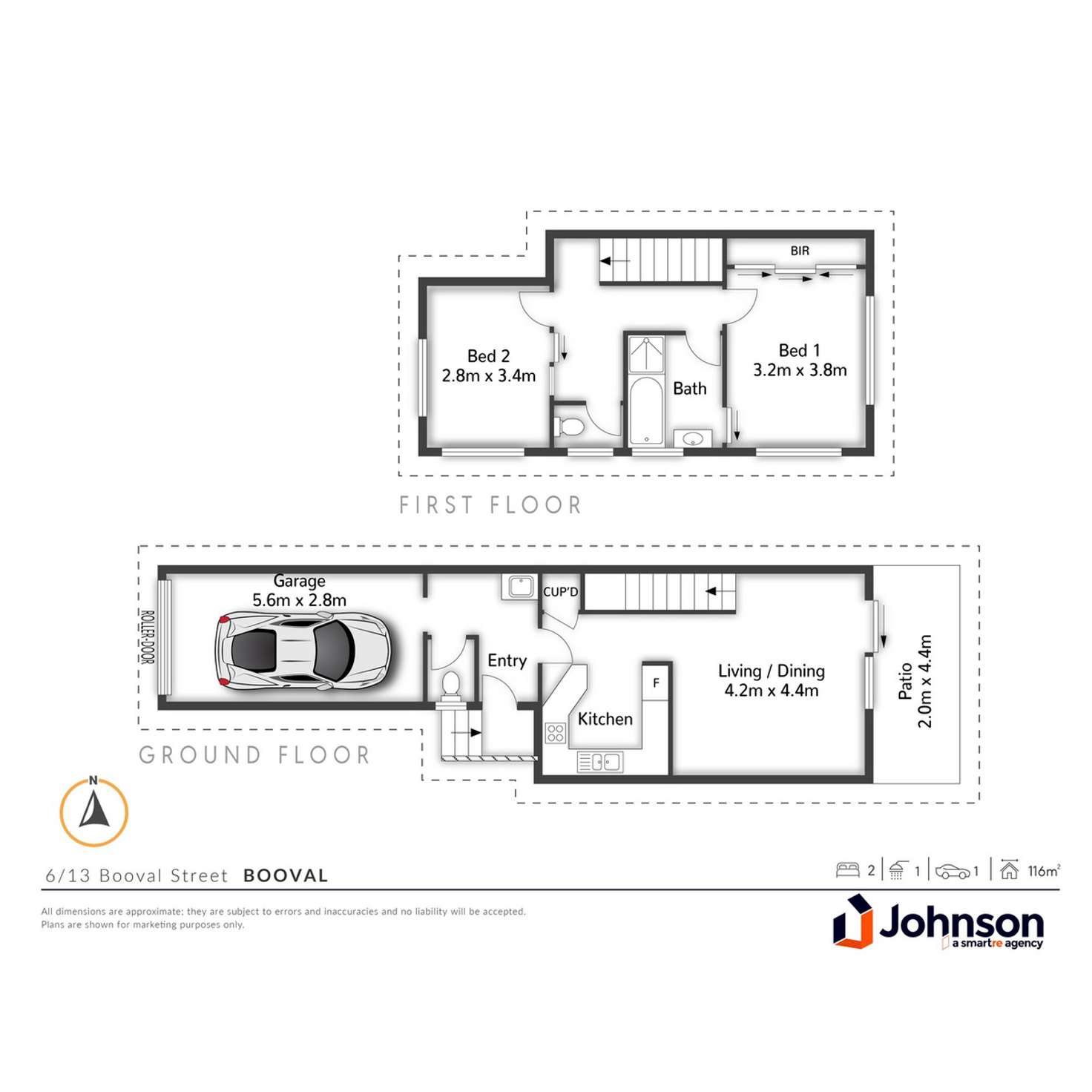 Floorplan of Homely townhouse listing, 6/13 Booval Street, Booval QLD 4304