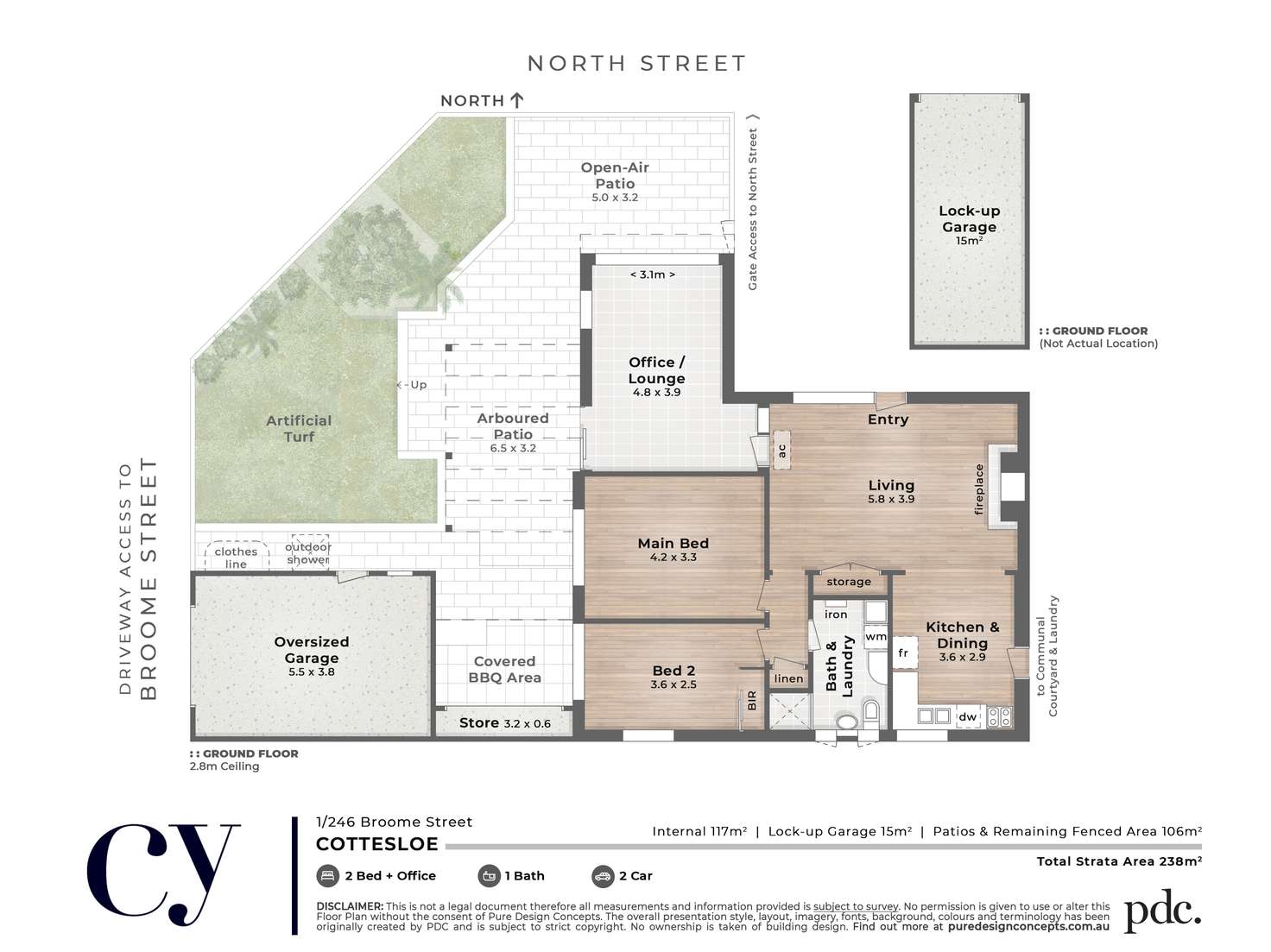 Floorplan of Homely unit listing, 1/246 Broome Street, Cottesloe WA 6011