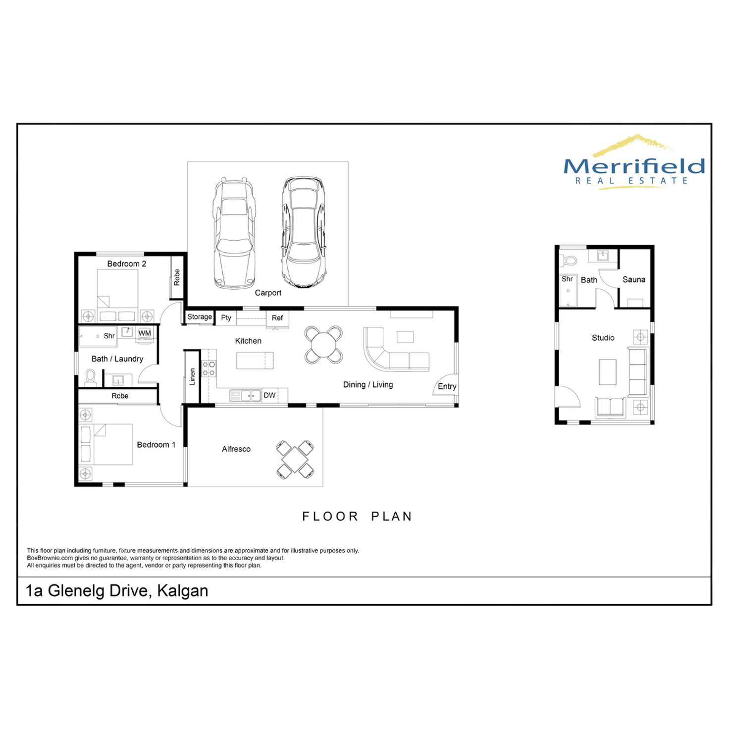Floorplan of Homely house listing, 1 Glenelg Drive, Kalgan WA 6330