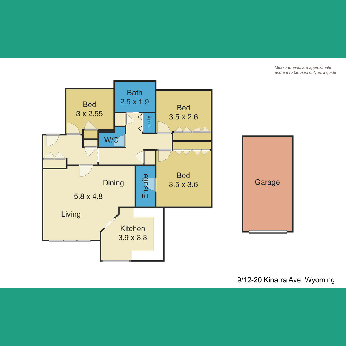 Floorplan of Homely apartment listing, 9/12-20 Kinarra Avenue, Wyoming NSW 2250
